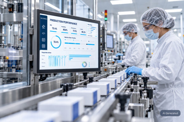 System MES w zakładzie farmaceutycznym – monitorowanie wydajności linii produkcyjnej i wskaźników OEE