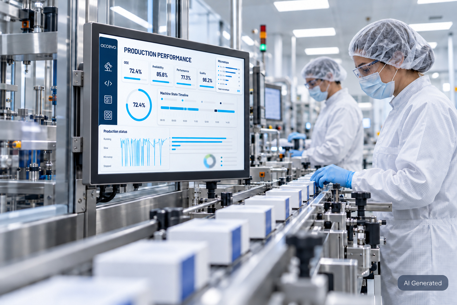 System MES w zakładzie farmaceutycznym – monitorowanie wydajności linii produkcyjnej i wskaźników OEE