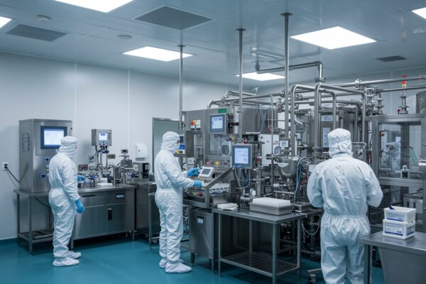 aseptyczna produkcja leków w zakładzie Vetter Austria