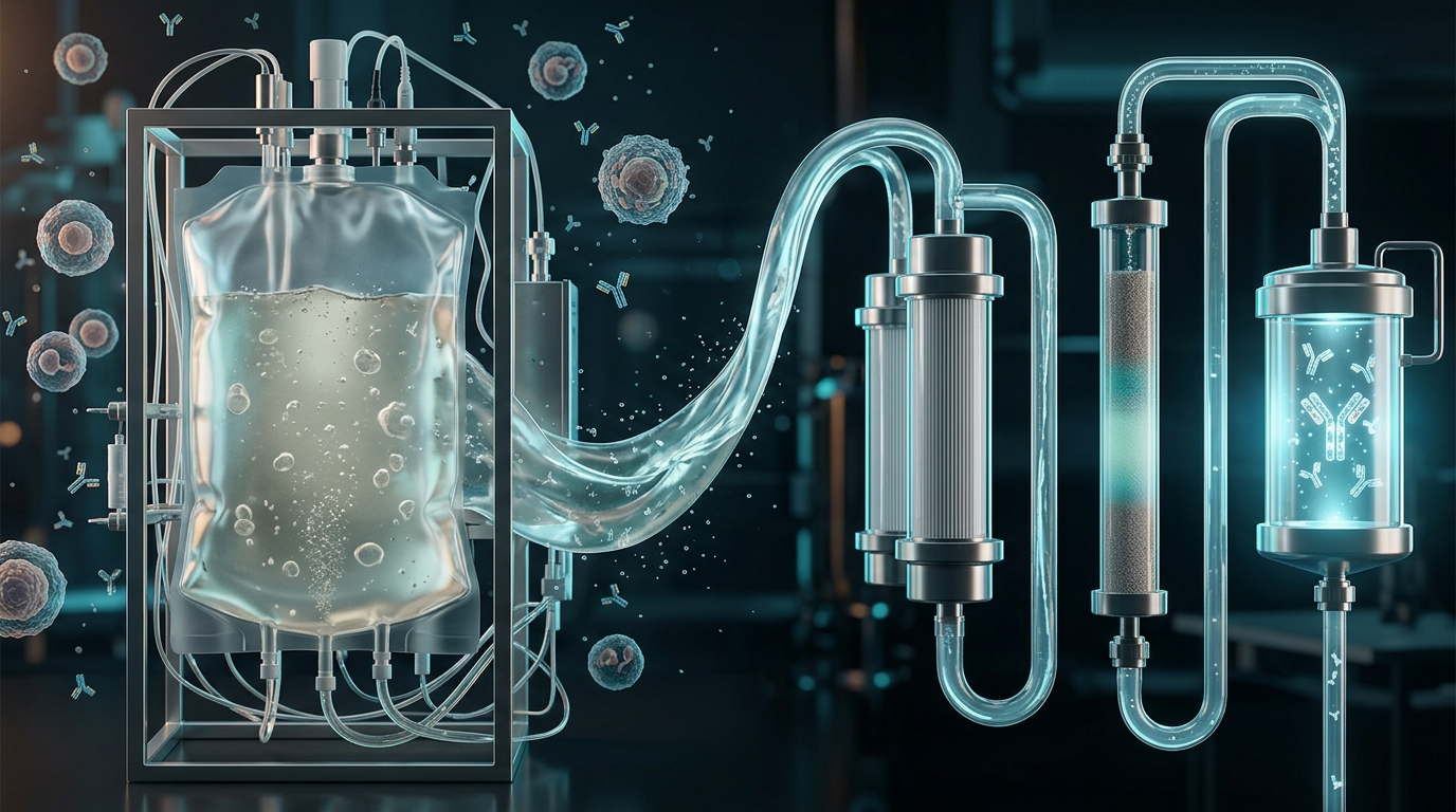 produkcja Rezon Bio – biosynteza i oczyszczanie przeciwciała monoklonalnego